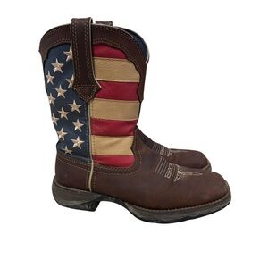 Lady Rebel by Durango Patriotic Pull On Western Boots Womens 8.5M USA American